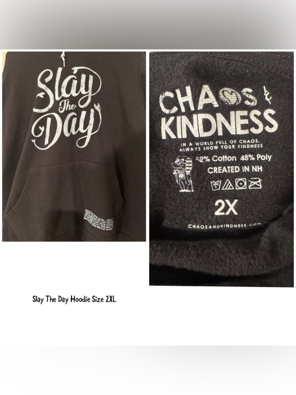 "Slay The Day" Black Hoodie - 2X